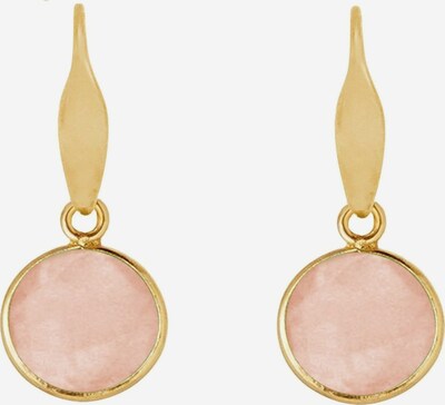 Gemshine Ohrringe 'Rosenquarz' in gold / rosa, Produktansicht