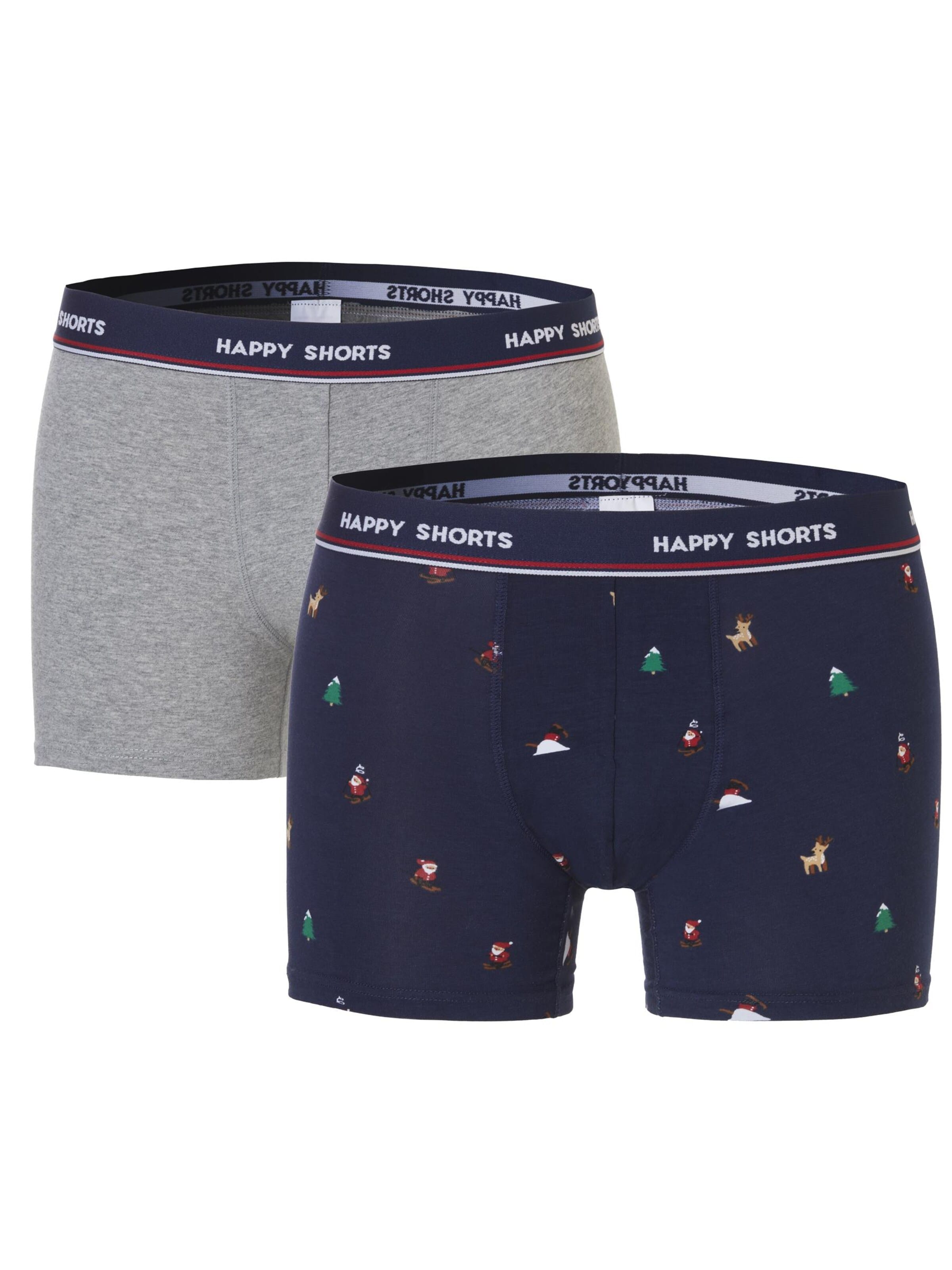 Boxers 'Christmas' Happy Shorts en bleu : devant