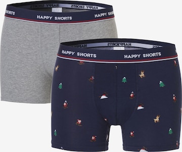 Boxers 'Christmas' Happy Shorts en bleu : devant