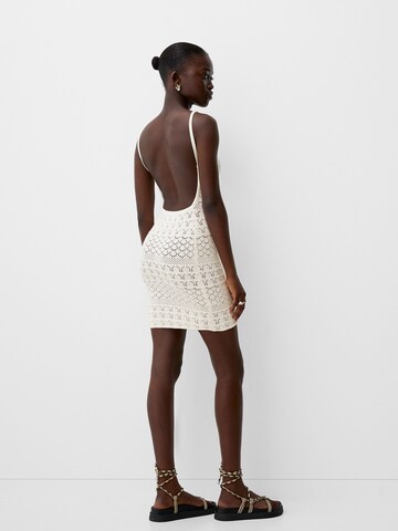 Bershka Knitted dress in White