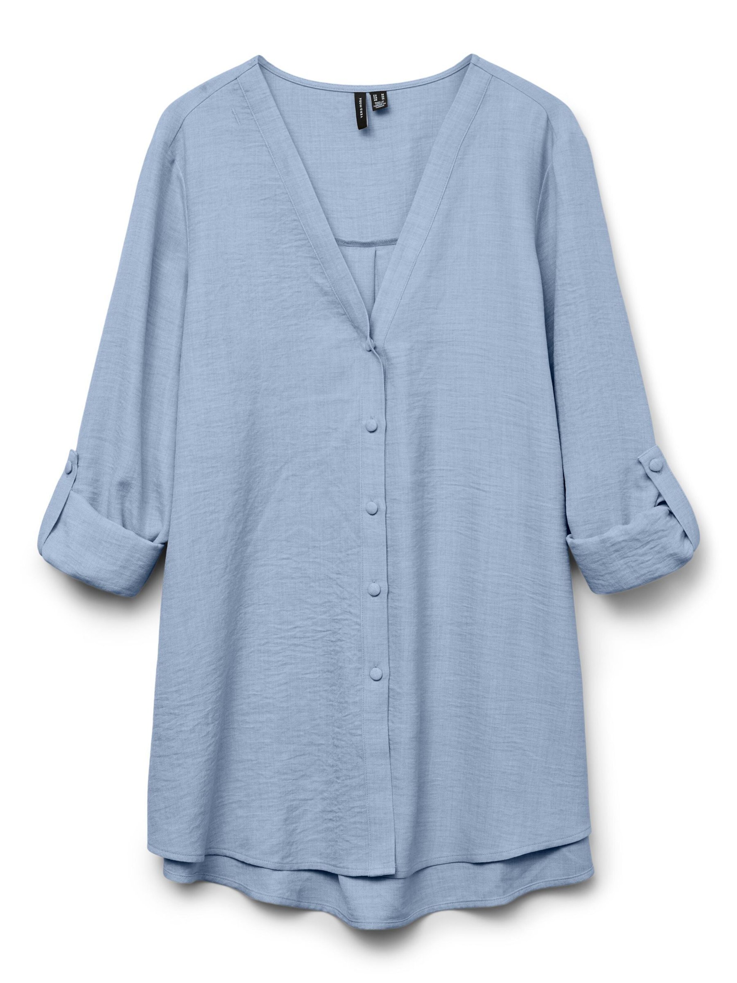 Vero Moda Curve Blouse 'VMMelaney' in Blauw: voorkant