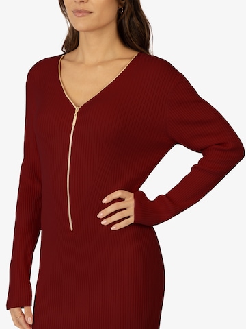 APART Knitted dress in Red: front