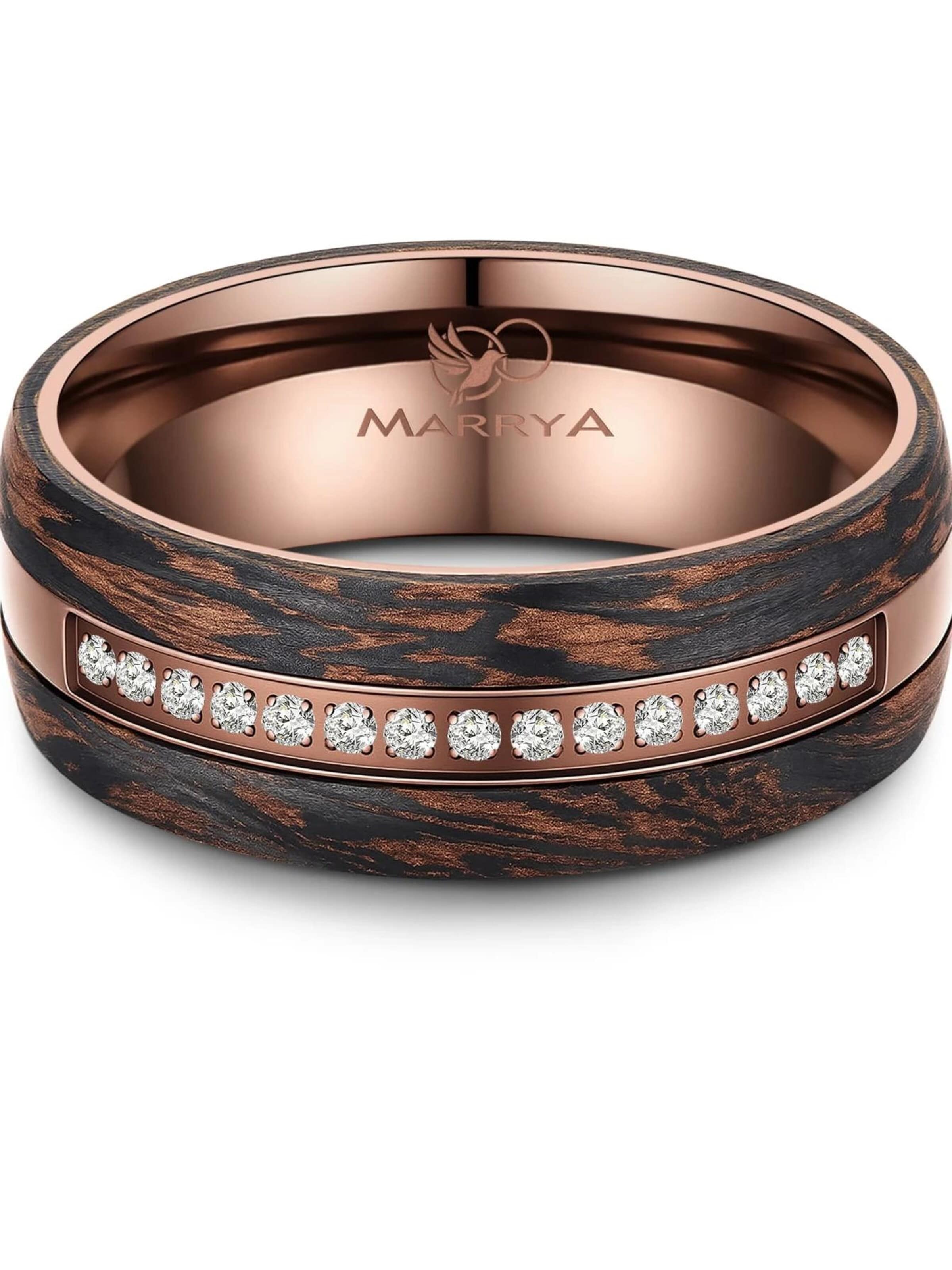 Anello 'MARRYA Ehering CB-03 Carbon-Bronze' di MARRYA in marrone