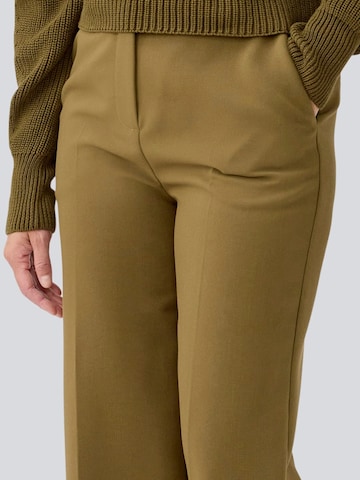 modström Wide leg Pleated Pants ' Gale ' in Green