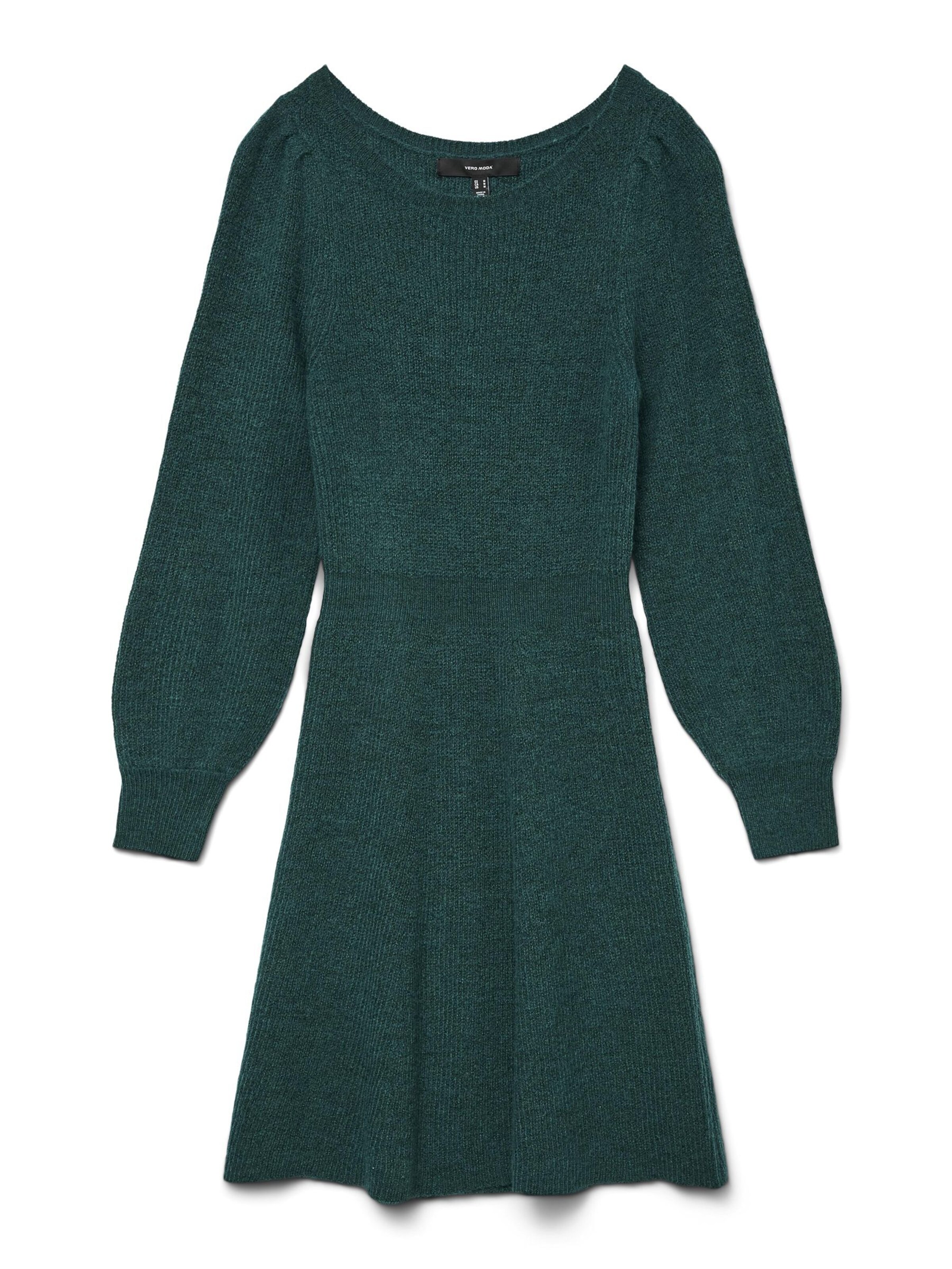 VERO MODA Gebreide jurk 'FLAVOUR' in Groen: voorkant