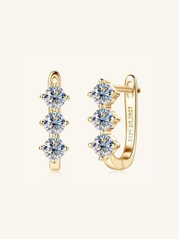 ROUGEMONT Jewellery Earrings 'Moissanit Creolen Ohrringe' in Gold: front