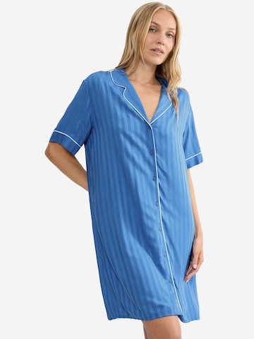 TRIUMPH Nightgown ' Red Label Amourette Jacquard ' in Blue: front