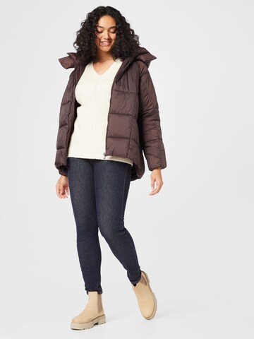 ONLY Curve Jacke 'MOON' in Braun