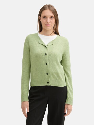 TOM TAILOR Knit cardigan in Green: front