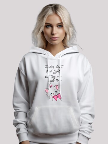 Sweat-shirt 'Disney Aristocats Ladies Don't' F4NT4STIC en blanc