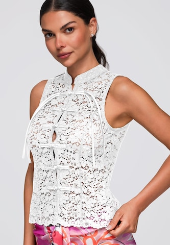 Ombre Top in Wit