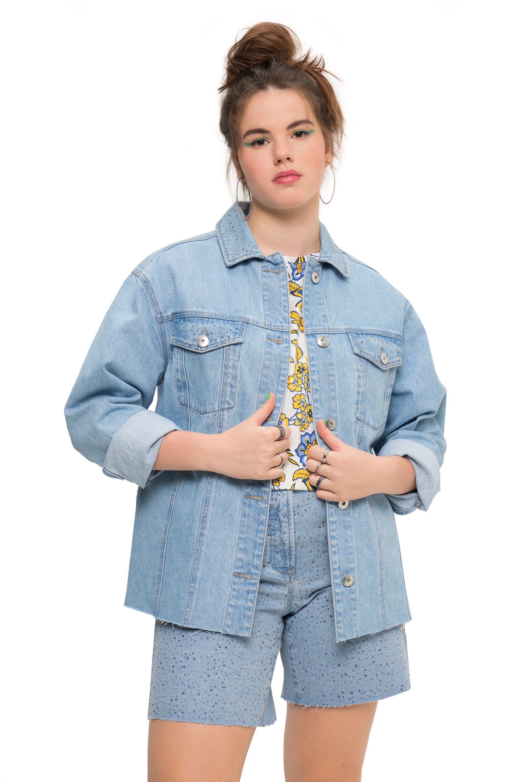 Studio Untold Between-season jacket in Blue: front