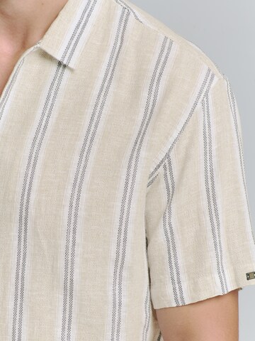 No Excess Regular fit Button Up Shirt 'Dobby' in Grey
