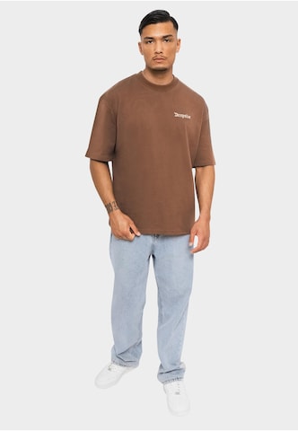 T-Shirt 'Embo' Dropsize en marron