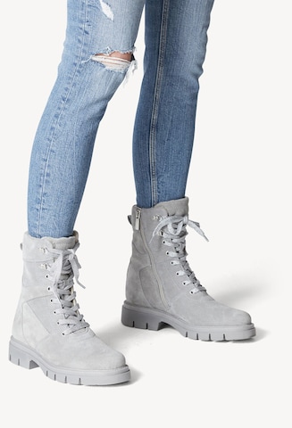 TAMARIS Lace-Up Ankle Boots in Grey: front