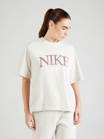Nike Sportswear Shirt in Beige: voorkant