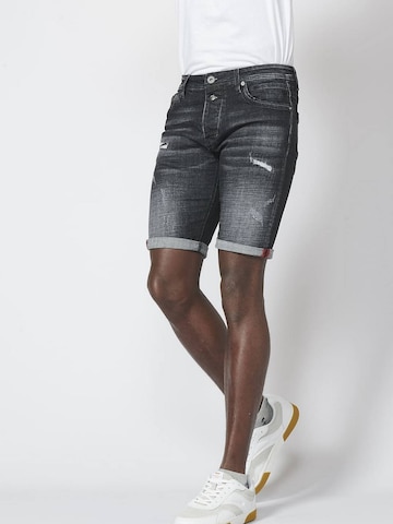 KOROSHI Slimfit Jeans i sort: forside