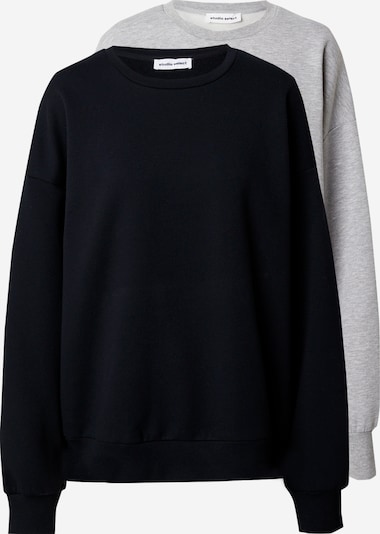 STUDIO SELECT Sweater majica 'Lotta' u siva melange / crna, Pregled proizvoda