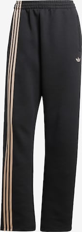 Pantaloni 'Oversized 3-Stripes Sweat' de la ADIDAS ORIGINALS pe negru: față