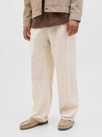 Wide Leg Pantalon JACK & JONES en beige : devant