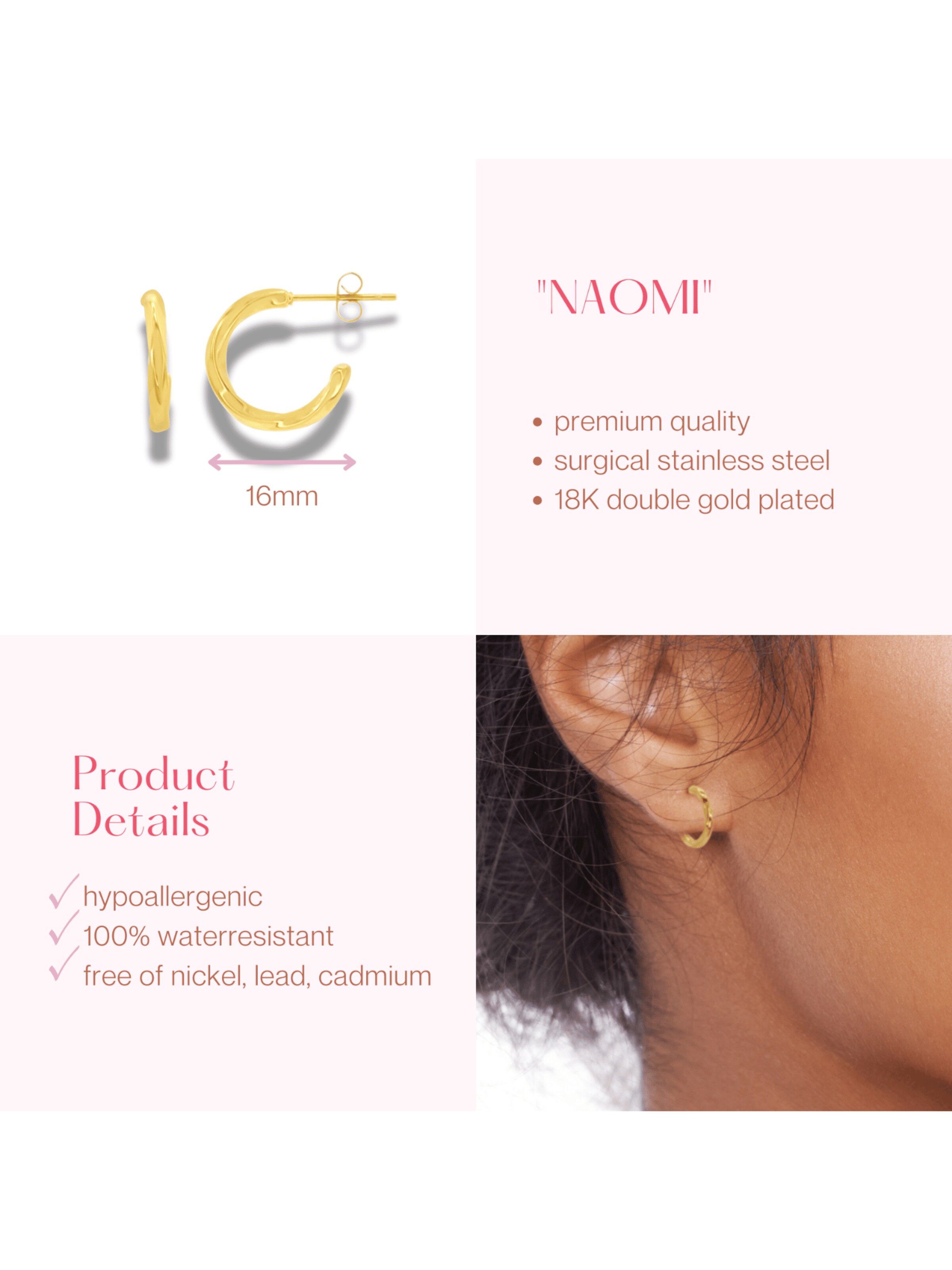 ARS-ARGENTI Earrings 'NAOMI' in Gold