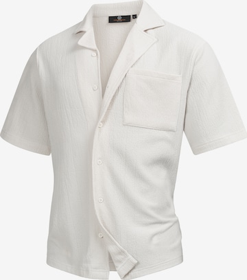 INDICODE JEANS Regular Fit Hemd 'Provo' in Weiß: Vorderseite