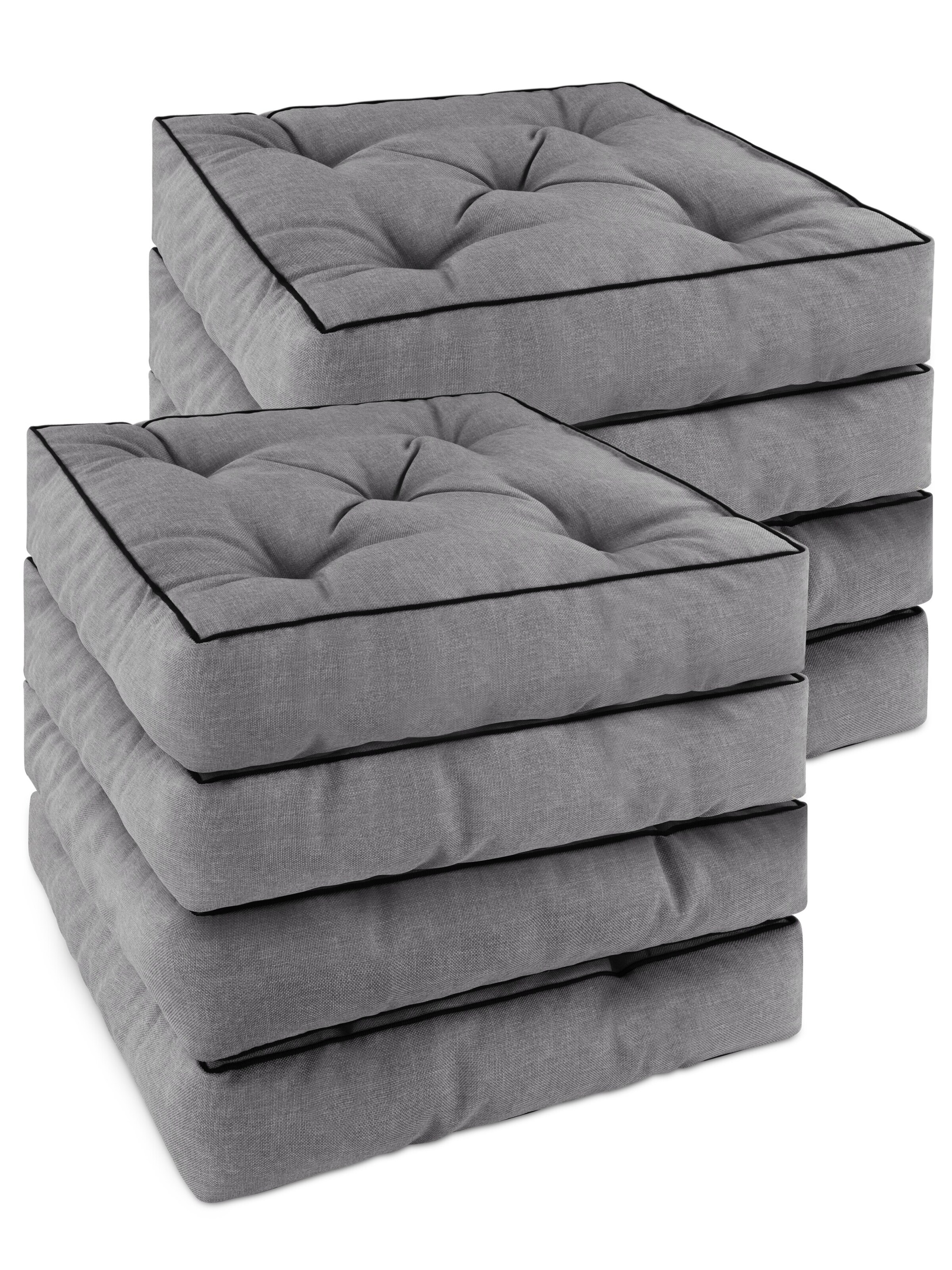 Aspero Stuhlkissen 'Padua' in grau, Produktansicht