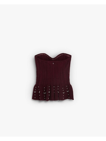 Scalpers Studs Peplum Top ' ' in Rot