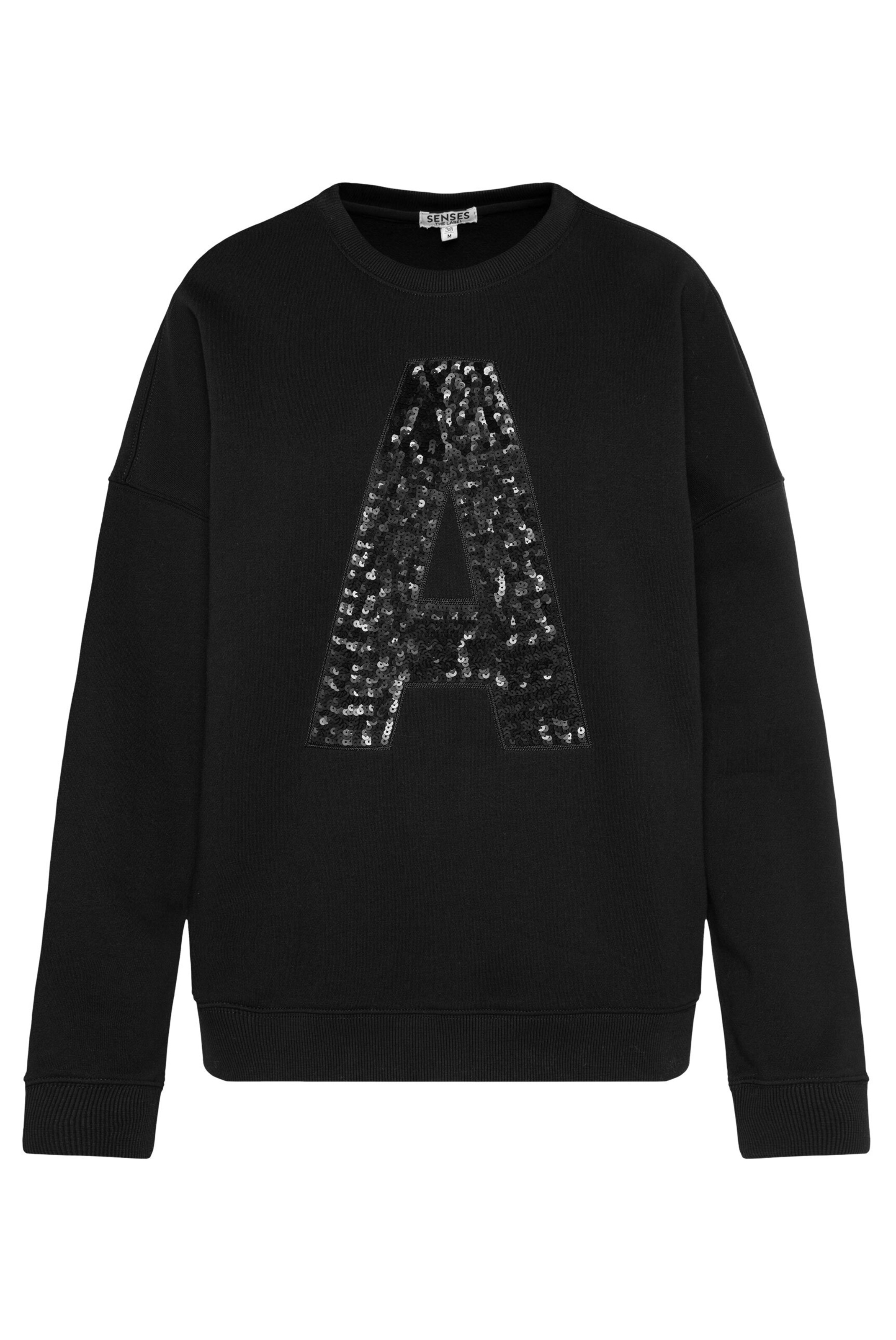 SENSES.THE LABEL Sweatshirt in Black: front