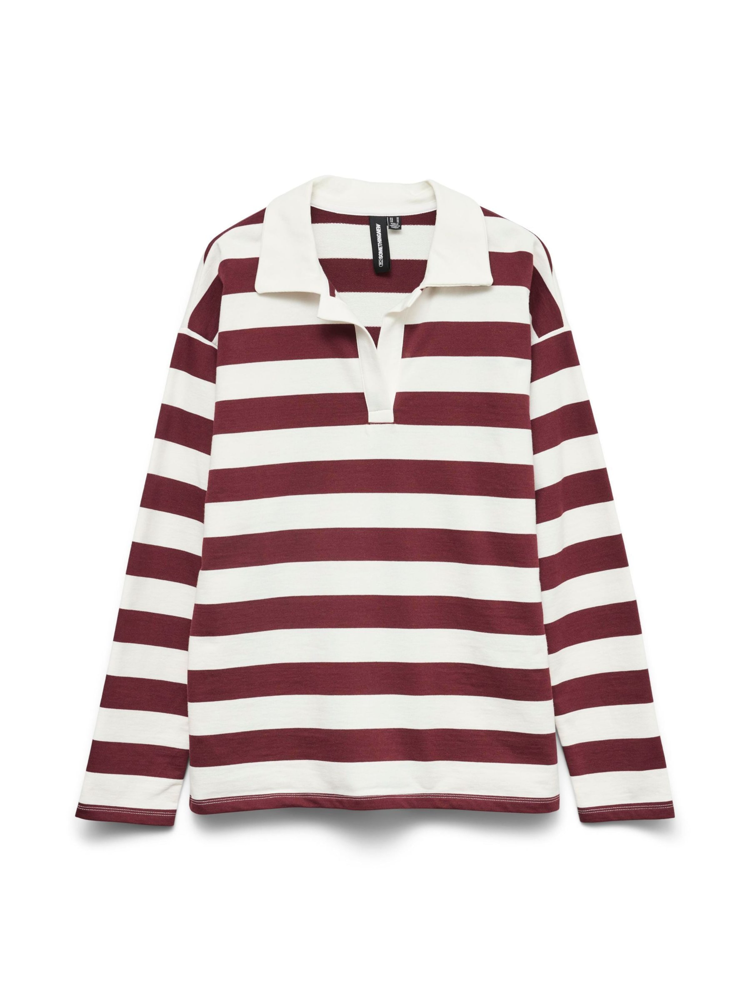 VERO MODA T-shirt 'SNCleo' en XS en rouge rubis / blanc, Vue avec produit