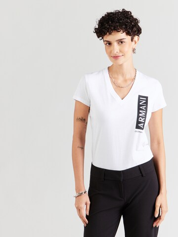 balta ARMANI EXCHANGE Marškinėliai: priekis