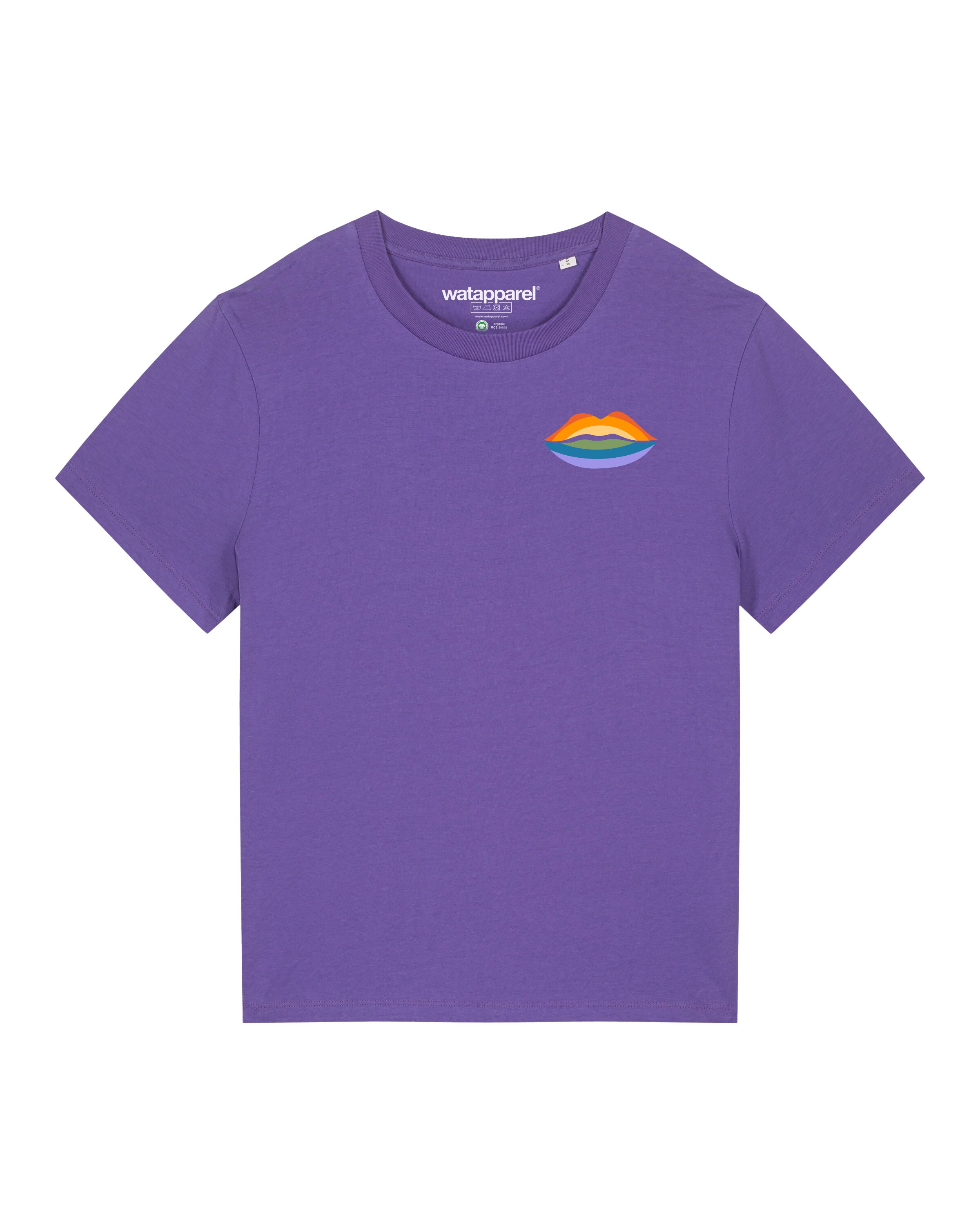 Watapparel T-Shirt 'Kuss Kuss' in Lila: Vorderseite