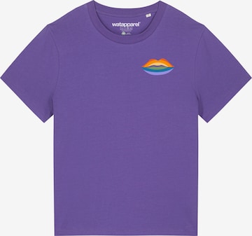 Watapparel T-Shirt 'Kuss Kuss' in Lila: Vorderseite