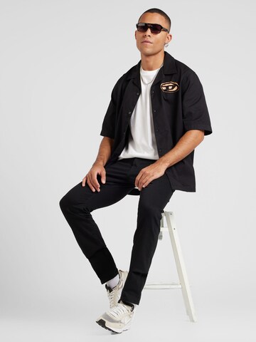 DIESEL Comfort fit Overhemd 'S-STAN' in Zwart