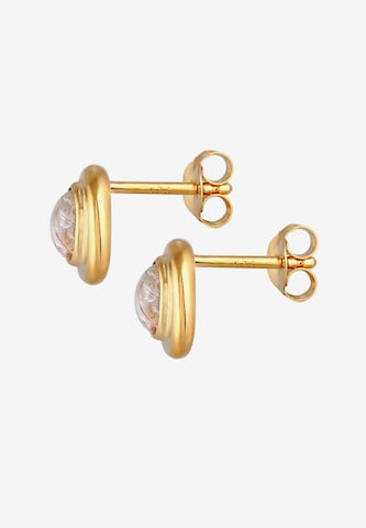 ELLI PREMIUM Ohrringe Edelstein Ohrstecker in Gold