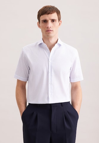 SEIDENSTICKER Regular Fit Hemd ' Schwarze Rose ' in Weiß: Vorderseite