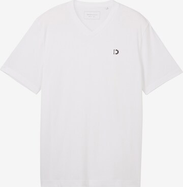 T-Shirt TOM TAILOR DENIM en blanc : devant