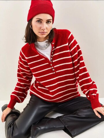 Pull-over Bianco Lucci en rouge : devant