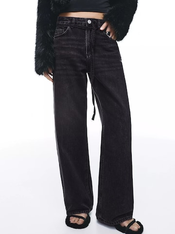 Baggy Jean Pull&Bear en noir : devant