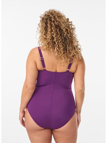 Invisible Maillot de bain Swim by Zizzi en violet