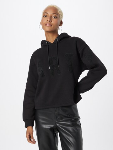 Herrlicher Sweatshirt 'Haven' in Schwarz: Vorderseite