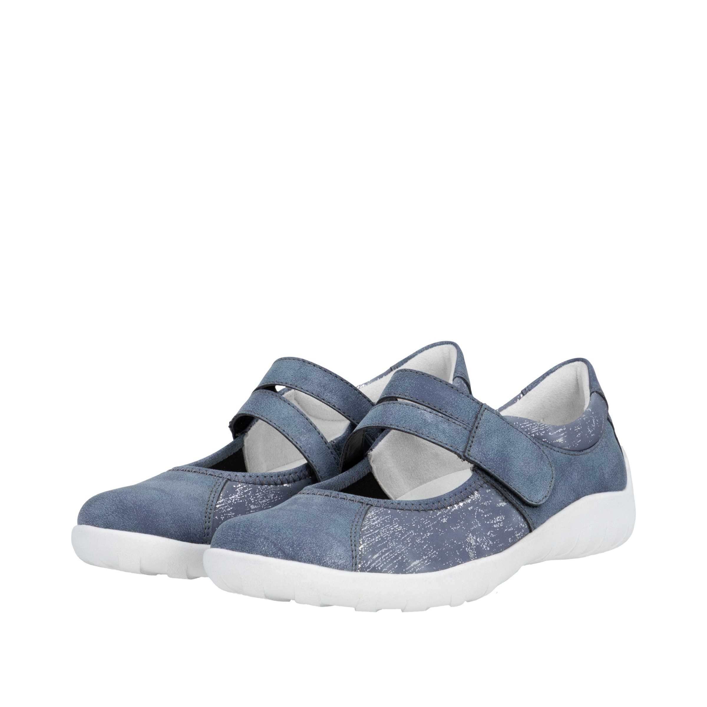 REMONTE Ballet Flats with Strap in Blue