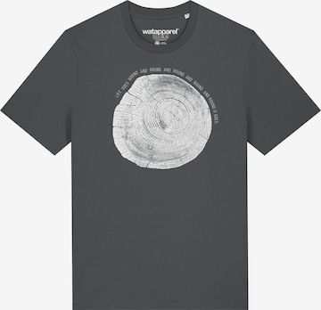 Maglietta ' Baumscheibe ' di Watapparel in grigio: frontale
