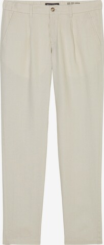 Marc O'Polo Regular Pleat-front trousers 'Osby' in Beige: front