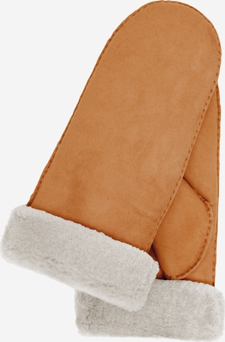 KESSLER Full Finger Gloves in Brown: front