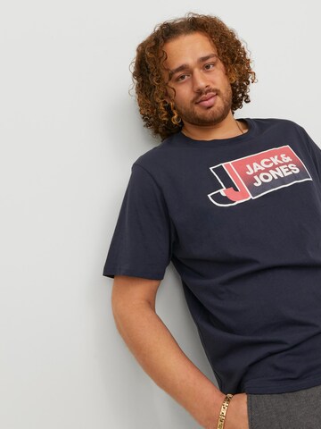 Jack & Jones Plus Μπλουζάκι 'LOGAN' σε μπλε