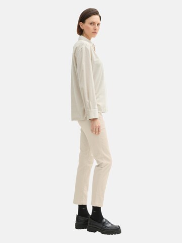 TOM TAILOR Slimfit Broek in Beige