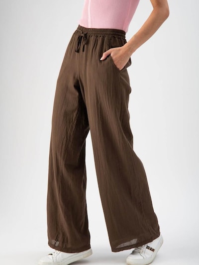 MND Bukser 'Wide gauze trousers' i brun, Produktvisning