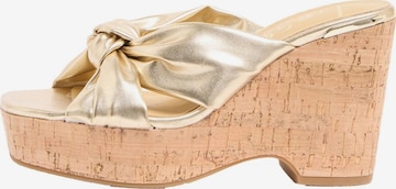 Sandales Lipsy en or : devant