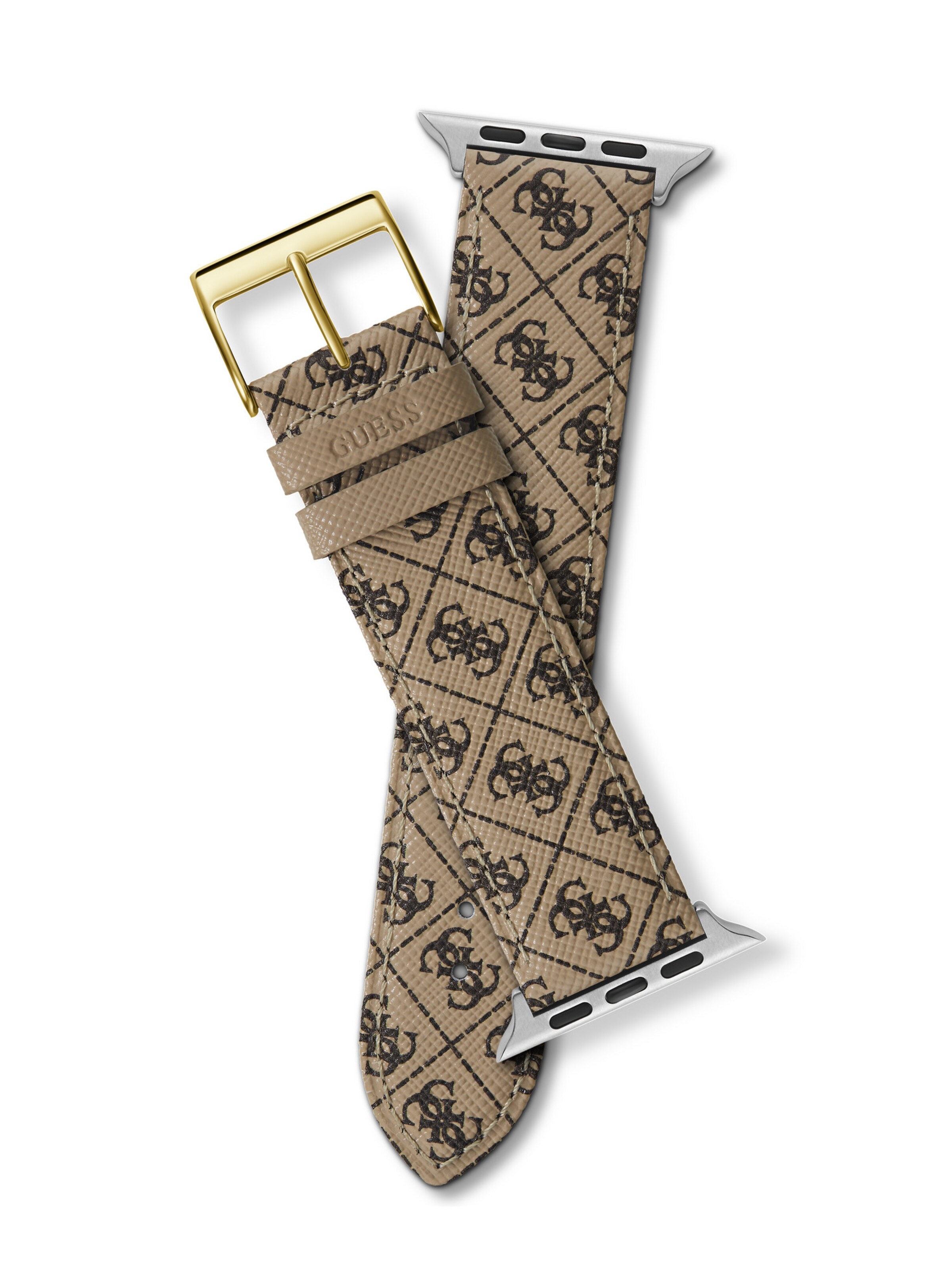 Montre à affichage analogique GUESS en marron